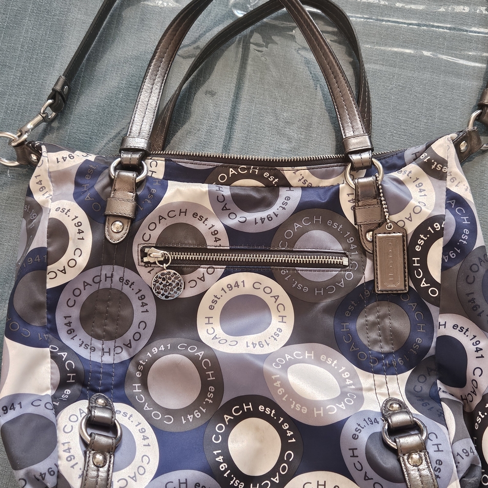 Coach Blue and Gray Women's Bag